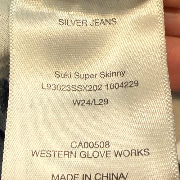Silver Jeans Co Suki Super Skinny Jeans W24 L29 Distressed Stretch Denim - Picture 6 of 8